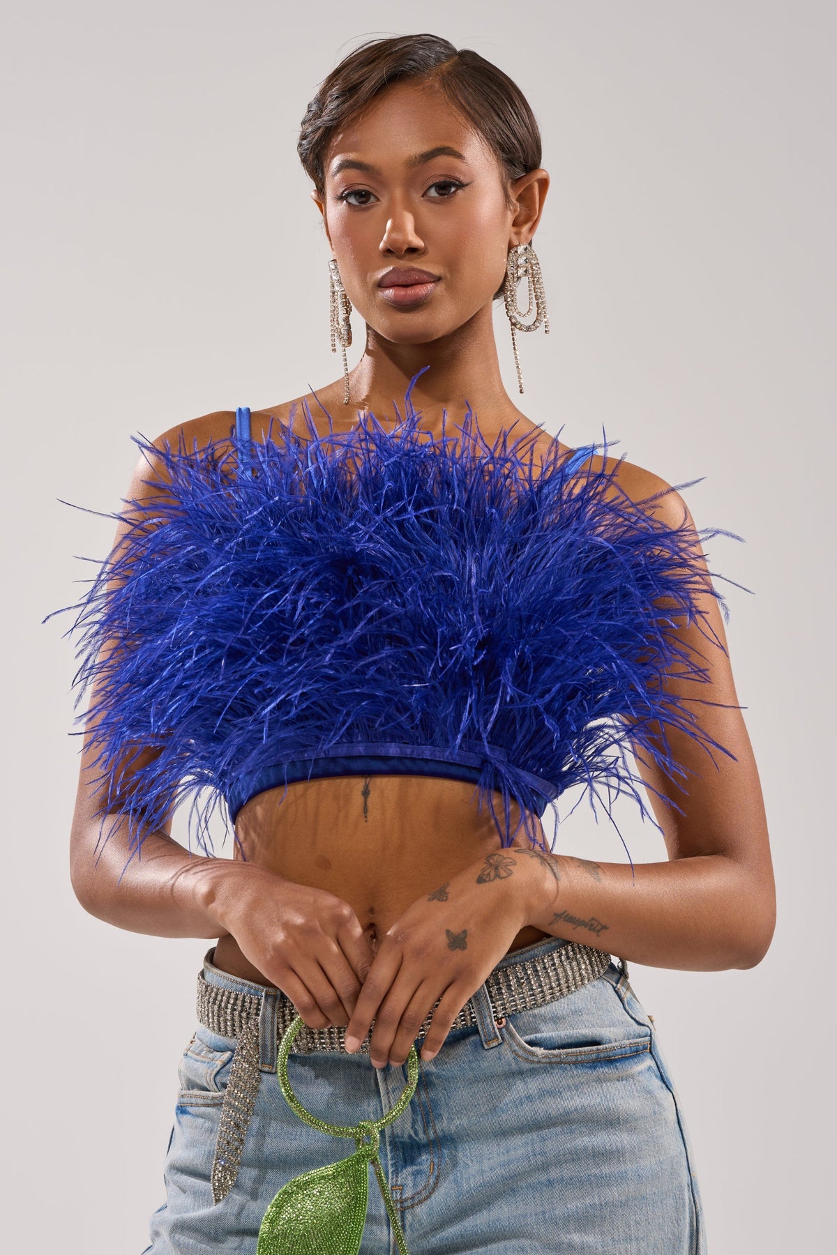 BRIGHT LIGHTS FEATHER TOP