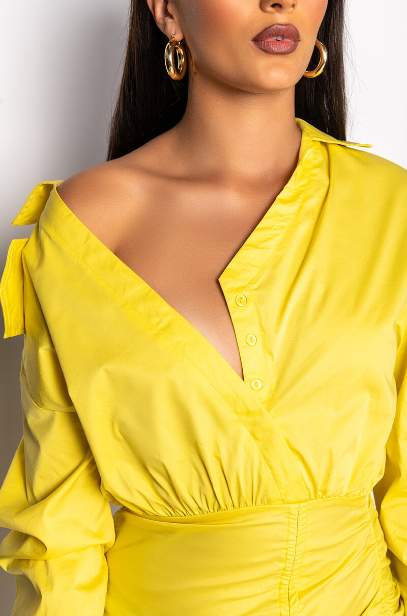 DAY DATE STRETCH SHIRT DRESS