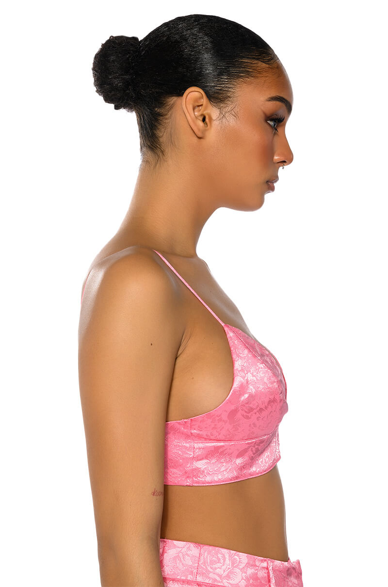 DAYDREAM SATIN FLORAL BRALETTE